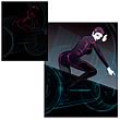 Disney Underground TRON Girl Enhanced Color Lithograph